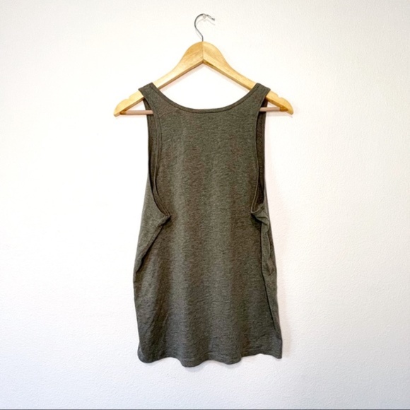 Funny Graphic Tee "Drinkin Like Lincoln" Tank Top Gray Medium - Picture 3 of 4